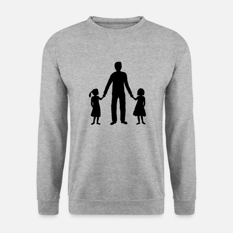 2 Daughters Papa Team - Unisex Sweatshirt - salt & pepper