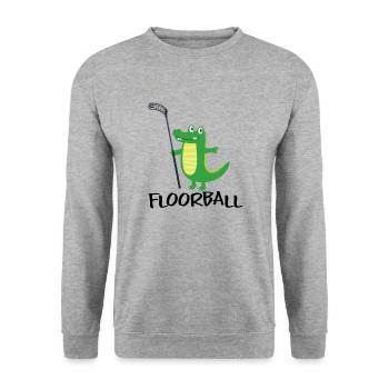 floorball floorball-champion unihockey-sport - Sweat-shirt Unisexe - gris chiné - Devant - Alina (178cm) & Michal (187cm)