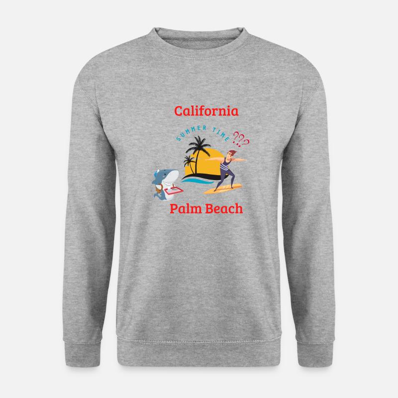 Palm Beach - Unisex Pullover - Weißgrau meliert