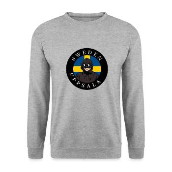 Uppsala Suède - Sweat-shirt Unisexe - gris chiné - Devant - Alina (178cm) & Michal (187cm)