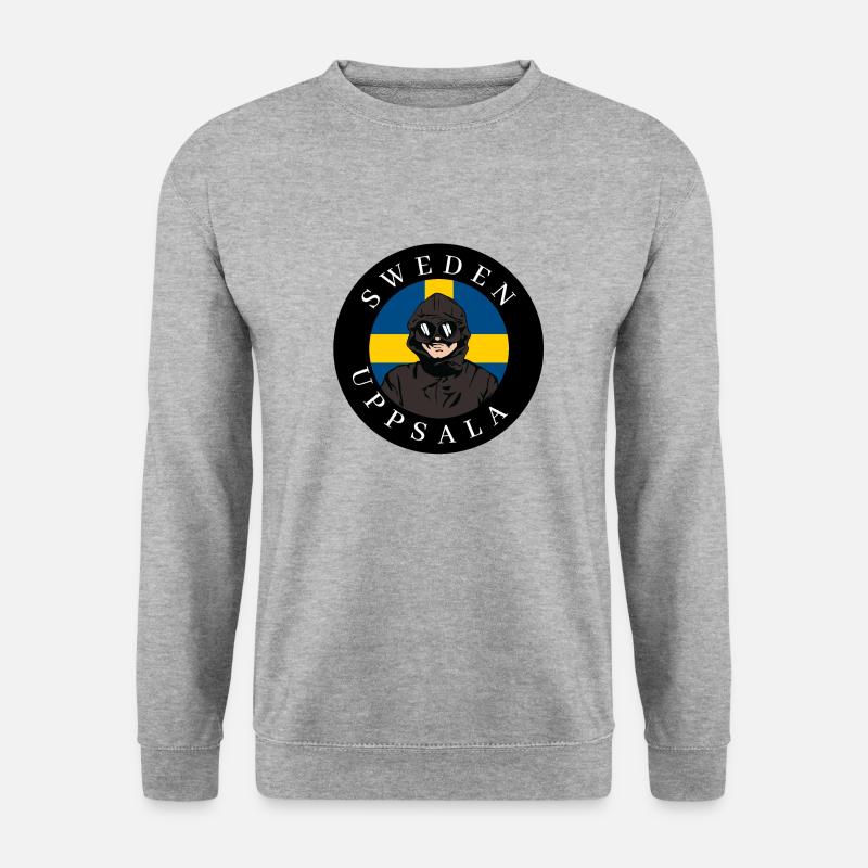 Uppsala Schweden - Unisex Pullover - Weißgrau meliert