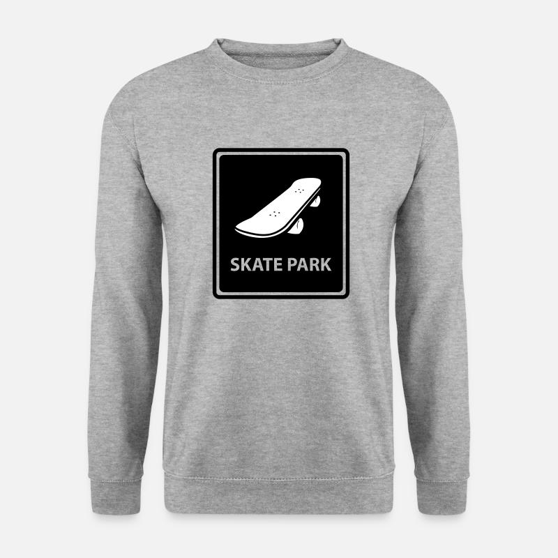 SKATEPARK - Unisex Pullover - Weißgrau meliert
