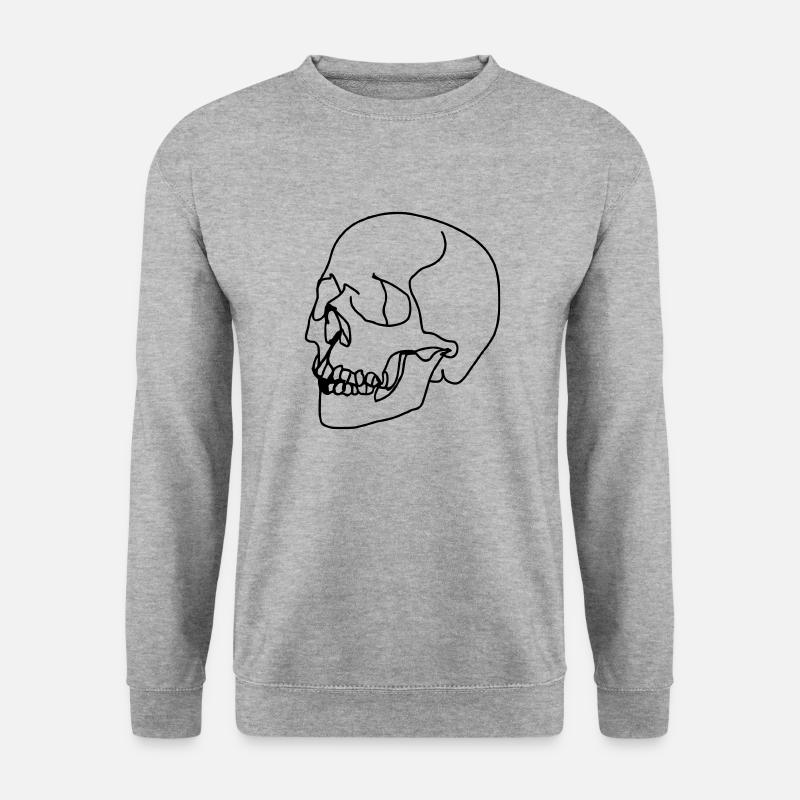 Skull Oneline - Unisex Sweatshirt - salt & pepper