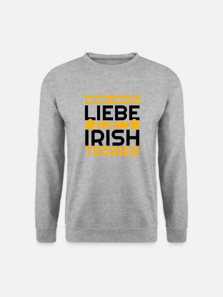Irish Terrier Geschenke lustig - Unisex Pullover - Weißgrau meliert