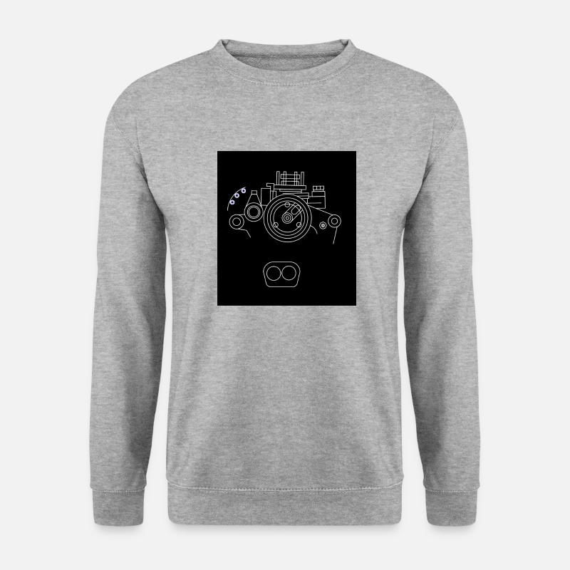 machine fragment Nr. 8 - Unisex Pullover - Weißgrau meliert