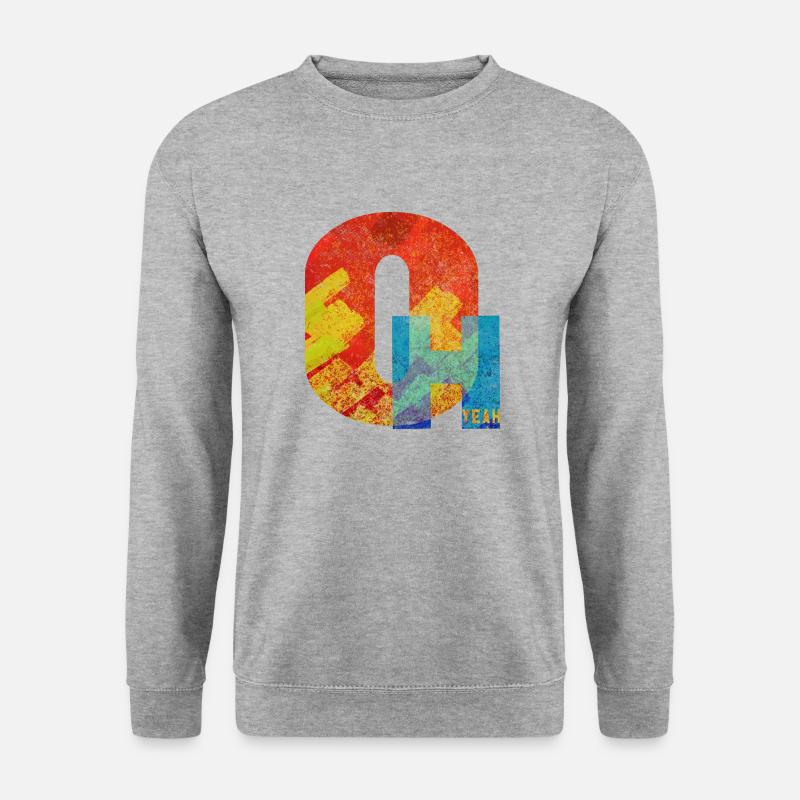 Oh Yeah - Unisex Pullover - Weißgrau meliert