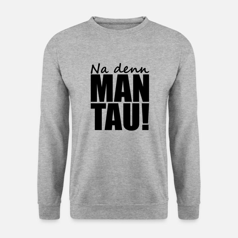 Plattdeutsch - Dialekt - Spruch - Unisex Pullover - Weißgrau meliert