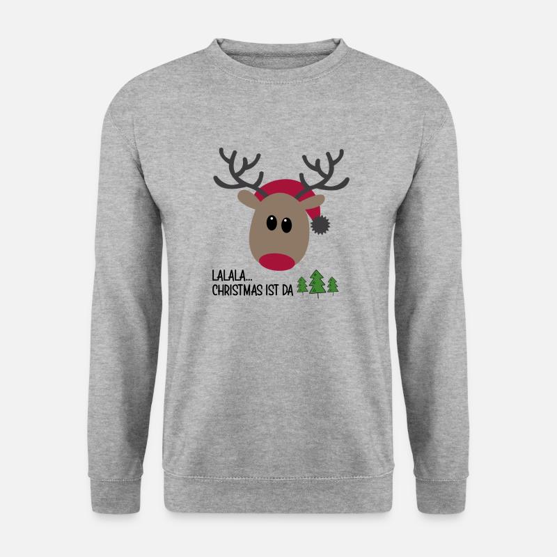 Weihnachten - Unisex Pullover - Weißgrau meliert