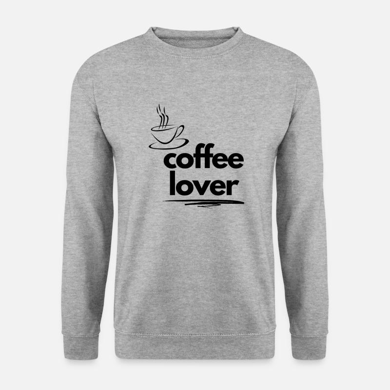coffee lover - Unisex Pullover - Weißgrau meliert