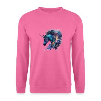 Aquarelle de licorne cosmique unic #1 - Sweat-shirt Unisexe - rose - Devant