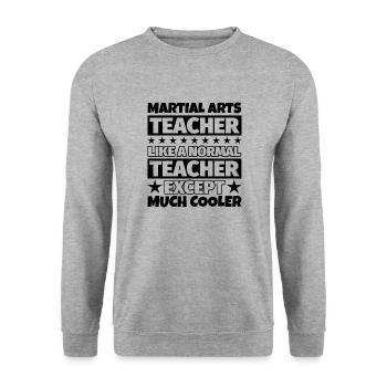 Martial Arts Lehrer Geschenk - Unisex Pullover - Weißgrau meliert - Vorne - Alina (178cm) & Michal (187cm)