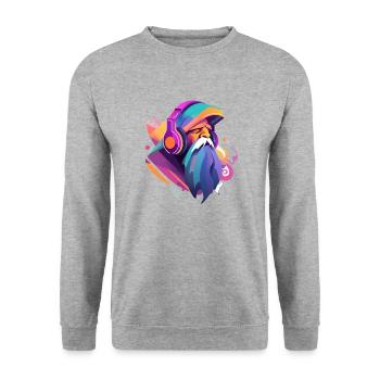 Magicien musical - Sweat-shirt Unisexe - gris chiné - Devant - Alina (178cm) & Michal (187cm)