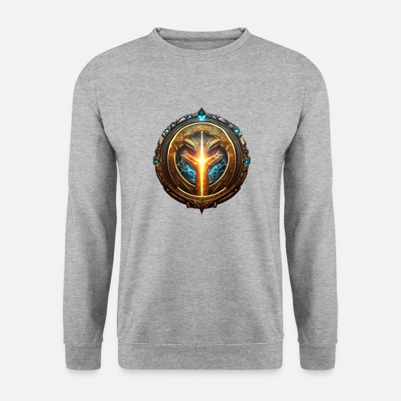 Fantasy-Emblem - Unisex Pullover - Weißgrau meliert