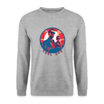 Papa cool - Sweat-shirt Unisexe - gris chiné - Devant - Alina (178cm) & Michal (187cm)