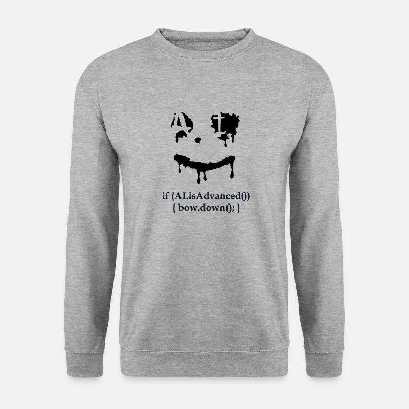 KI übernimmt! - Unisex Pullover - Weißgrau meliert