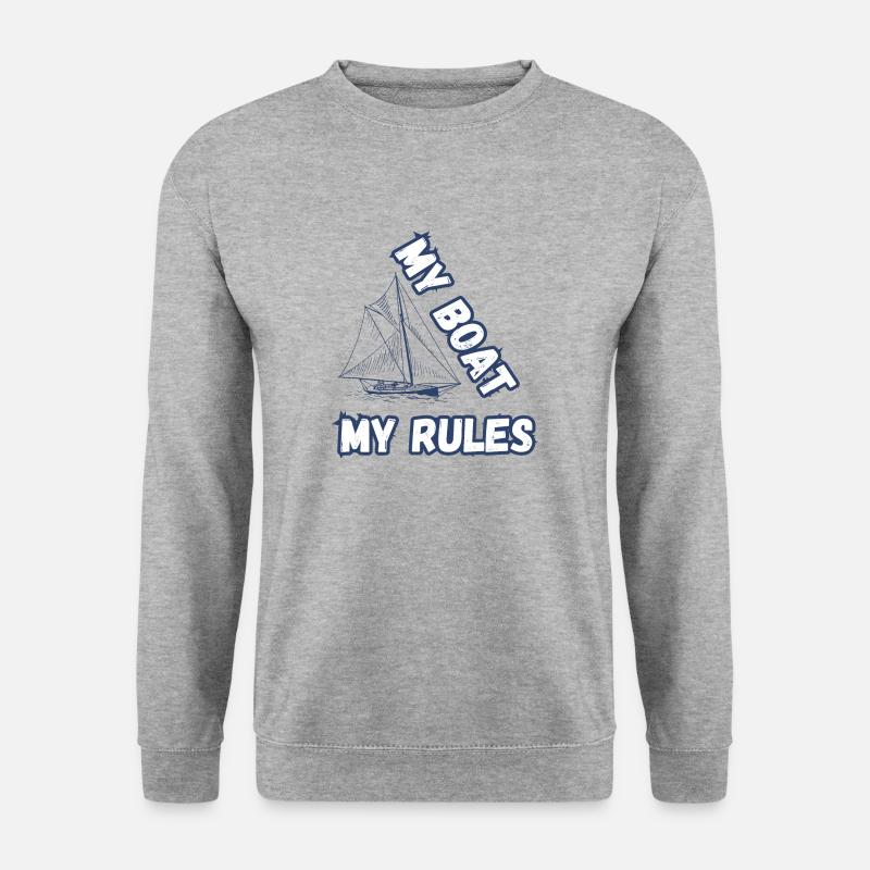 Mein Boot Meine Regeln - Unisex Pullover - Weißgrau meliert