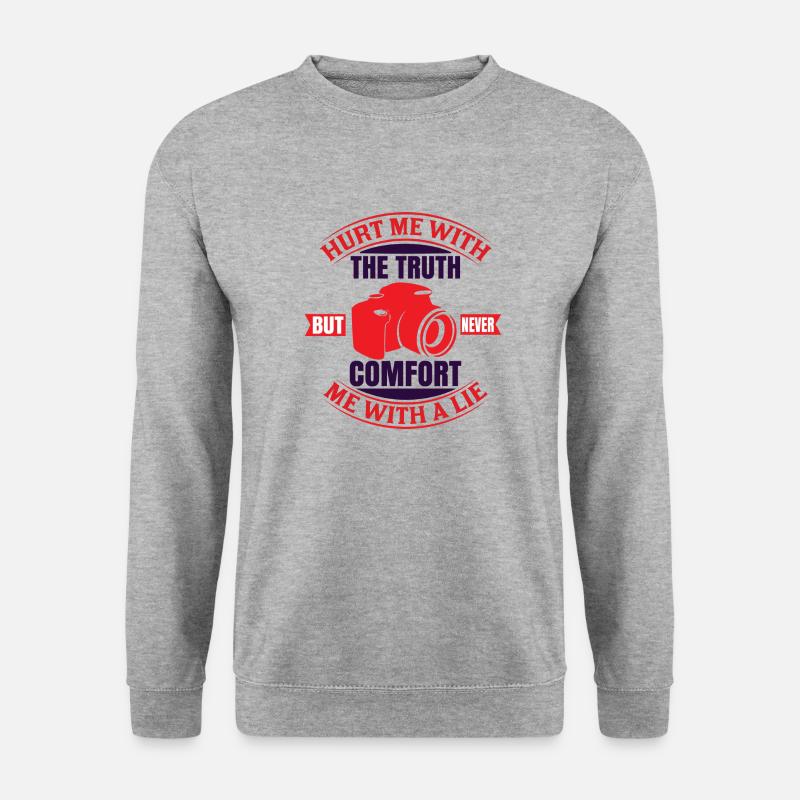 Camera Shirt Number 12 - Unisex Pullover - Weißgrau meliert