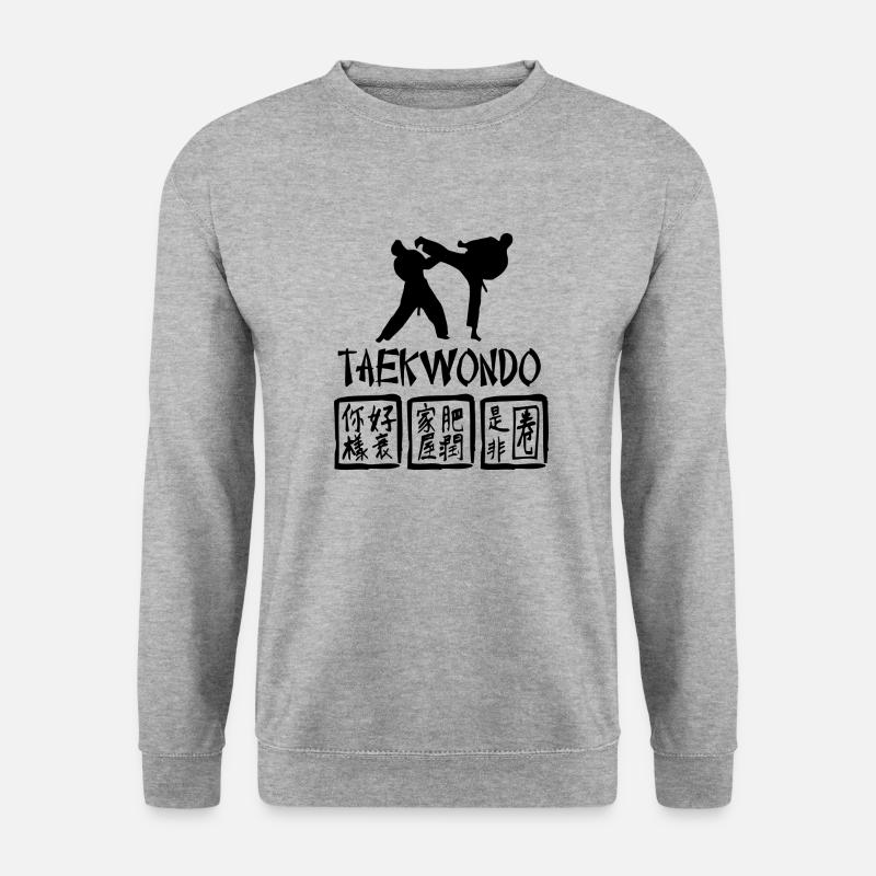 Taekwondo-Kämpfe - Unisex Pullover - Weißgrau meliert