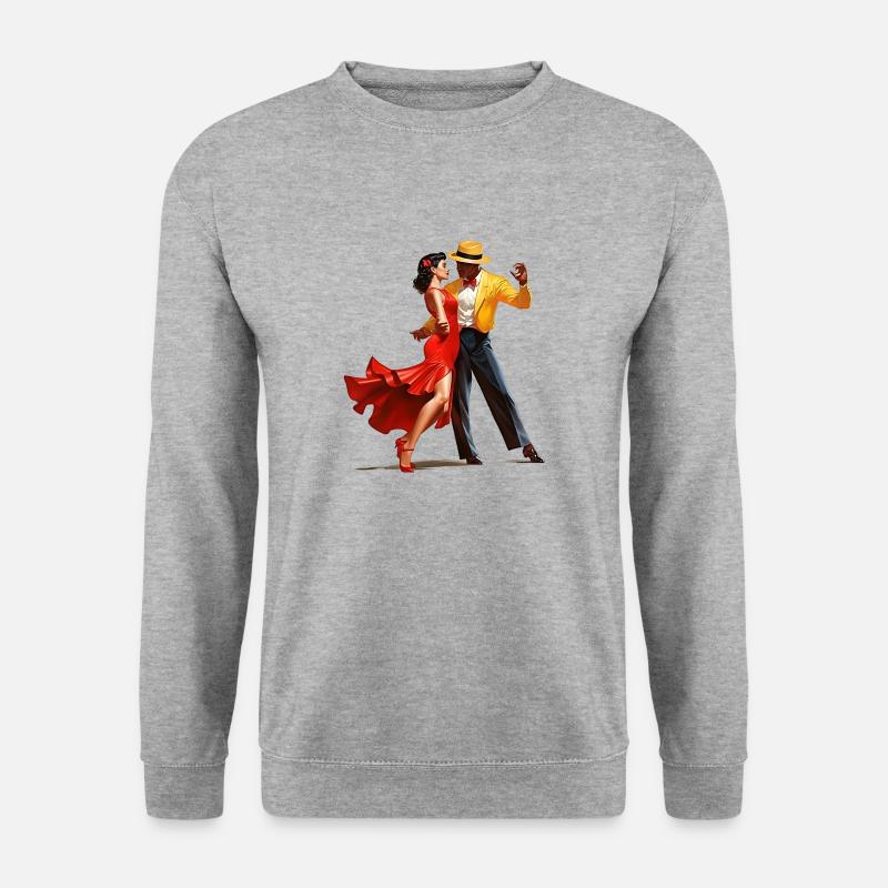 Selbstvertrauen durch Tanzen - Unisex Pullover - Weißgrau meliert