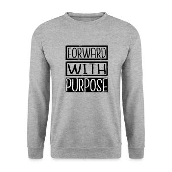 Progress Growth Change Development Enthusiasm - Unisex Sweatshirt - salt & pepper - Front - Alina (178cm) & Michal (187cm)