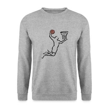 Basket ball player - Unisex Sweatshirt - salt & pepper - Front - Alina (178cm) & Michal (187cm)