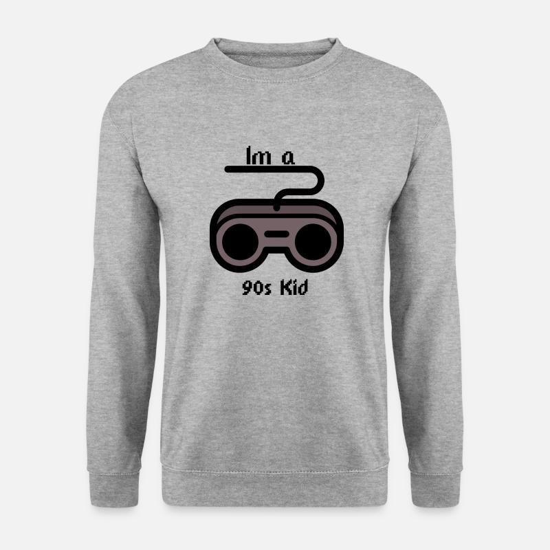 90s Kid - Unisex Pullover - Weißgrau meliert