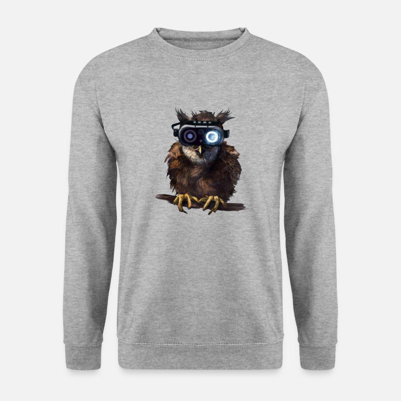 Eule_01 - Unisex Sweatshirt - salt & pepper