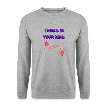 , I read your mind - Unisex Sweatshirt - salt & pepper - Front - Alina (178cm) & Michal (187cm)