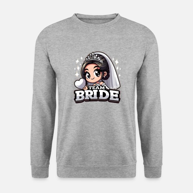 Team Bride - Unisex Pullover - Weißgrau meliert