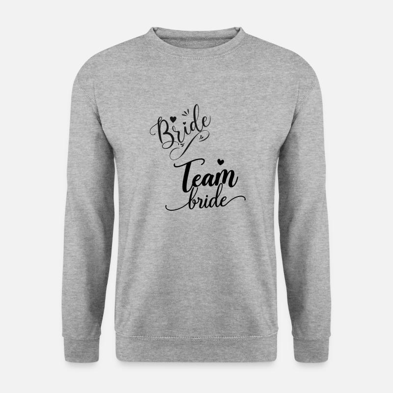 Team Braut - Unisex Pullover - Weißgrau meliert