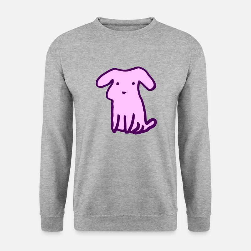 Süßer Hund Geschenkidee - Unisex Pullover - Weißgrau meliert