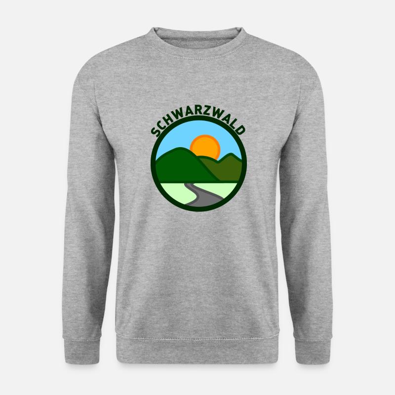 Schwarzwald Retrolook - Unisex Pullover - Weißgrau meliert