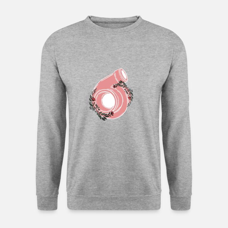 Turbo - Unisex Pullover - Weißgrau meliert