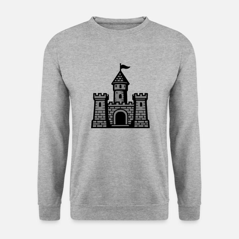 Castle Symbol Stone Wall - Unisex Sweatshirt - salt & pepper