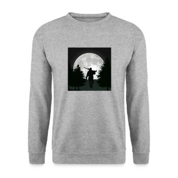 Chasseurs chasse forêt pleine lune nature cadeau - Sweat-shirt Unisexe - gris chiné - Devant - Alina (178cm) & Michal (187cm)