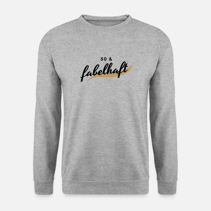 50 und fabelhaft - Unisex Pullover - Weißgrau meliert
