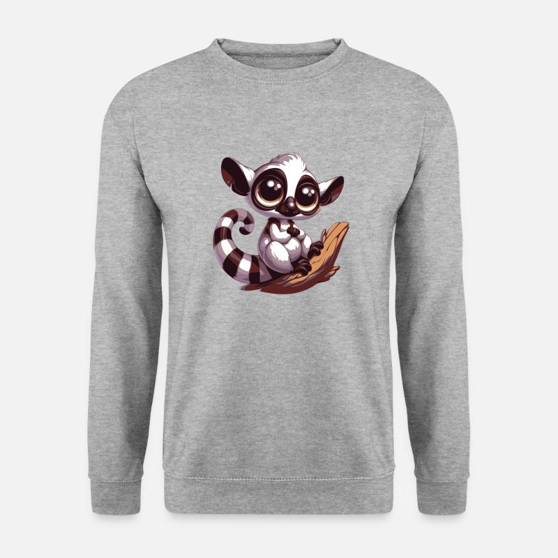 Lemur - Unisex Pullover - Weißgrau meliert