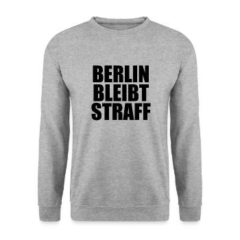 Berlin Souvenir Touristen Hauptstadt Metropole BLN - Unisex Pullover - Weißgrau meliert - Vorne - Alina (178cm) & Michal (187cm)