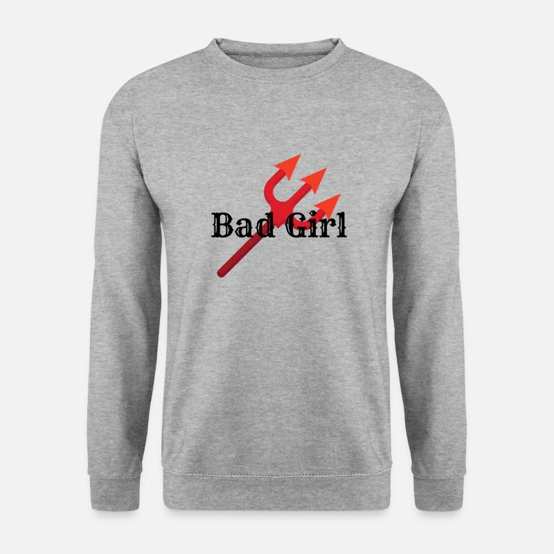 Bad Girl - Unisex Pullover - Weißgrau meliert