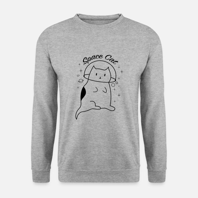 Space Cat Space Planets - Unisex Sweatshirt - salt & pepper