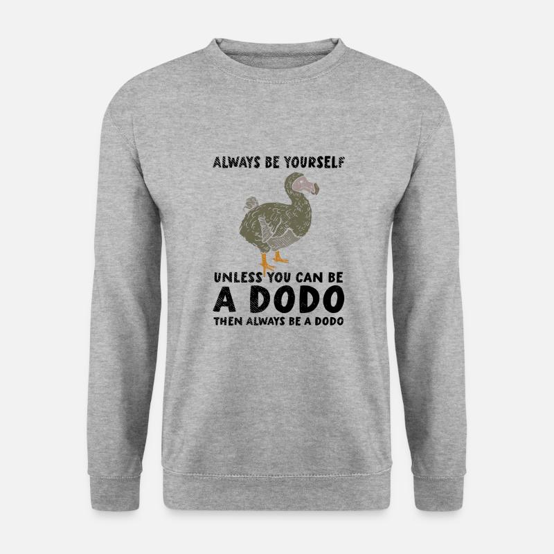 Dodo | Sei Du selbst | Sei ein Dodo - Unisex Pullover - Weißgrau meliert