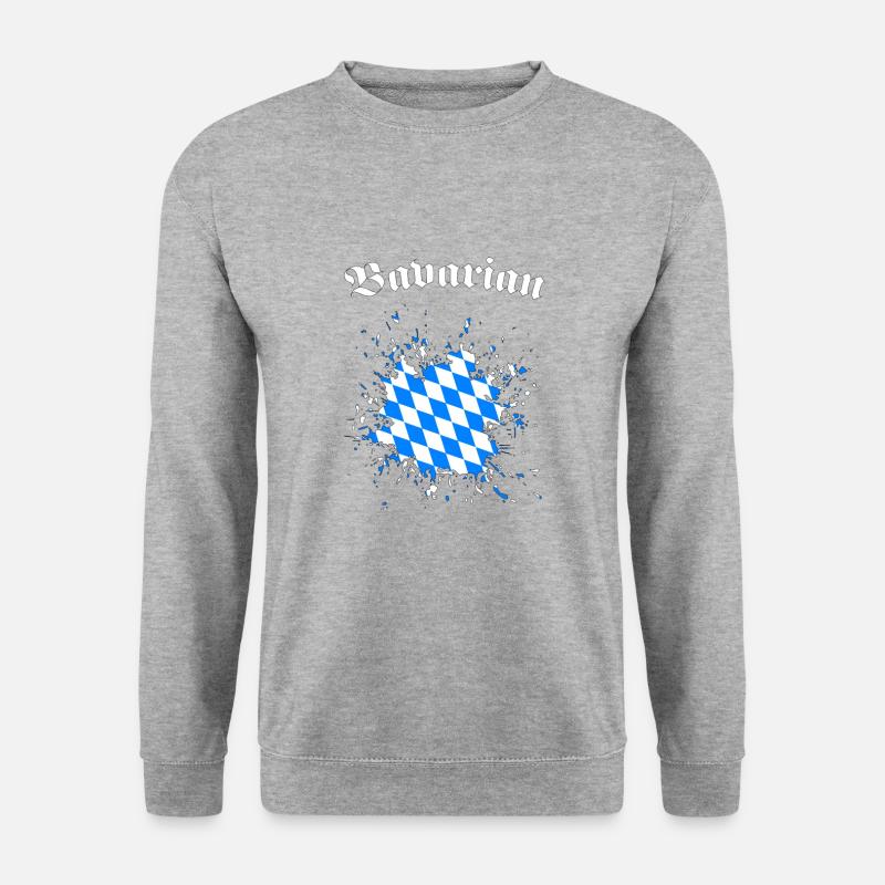 Bavarian Bayern - Unisex Pullover - Weißgrau meliert