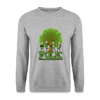 Irish Folk Band - Unisex Sweatshirt - salt & pepper - Front - Alina (178cm) & Michal (187cm)