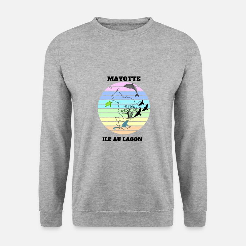 LANDSCHAFT VON MAYOTTE - Unisex Pullover - Weißgrau meliert