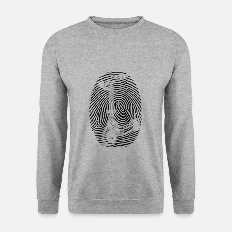 Escooter Elektroroller E-Roller Fingerprint - Unisex Pullover - Weißgrau meliert