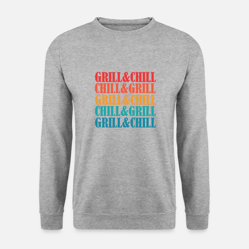Chill&Grill - Unisex Pullover - Weißgrau meliert