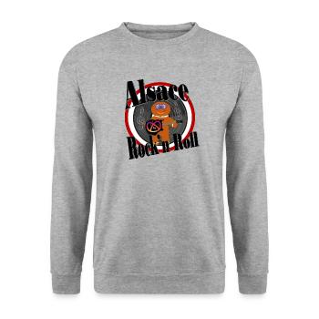 Elsässer Rock'n'Roll - Unisex Pullover - Weißgrau meliert - Vorne - Alina (178cm) & Michal (187cm)