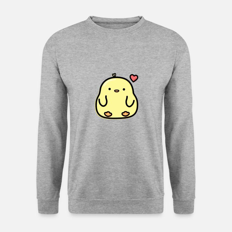 Küken - Unisex Pullover - Weißgrau meliert