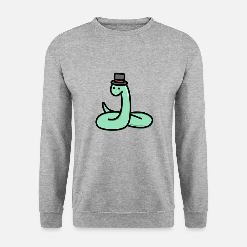 Süße Schlange - Unisex Pullover - Weißgrau meliert