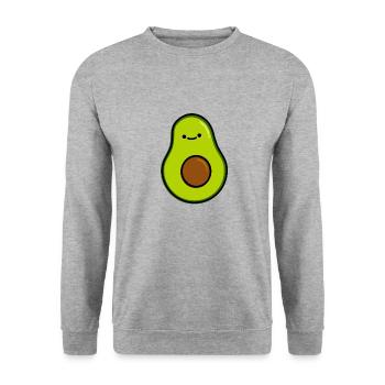 Cute Avocado - Unisex Sweatshirt - salt & pepper - Front - Alina (178cm) & Michal (187cm)